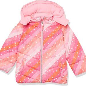 INSULATED PINK PLATINUM SKI SNOWBOARDING FLEECE LINED WATERPROOF PARKA JACKET 4T